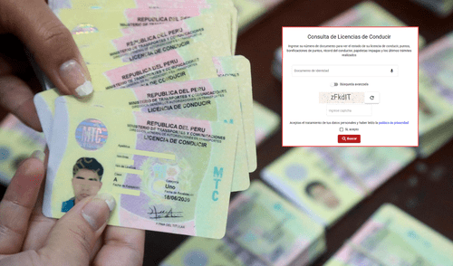 El MTC está a cargo de la entrega de las licencias de conducir a nivel nacional.