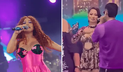 En el video se observa al cantante acercándose a Ana Lucía para interpretar algunas canciones Foto: Archivo GLR/Tik tok