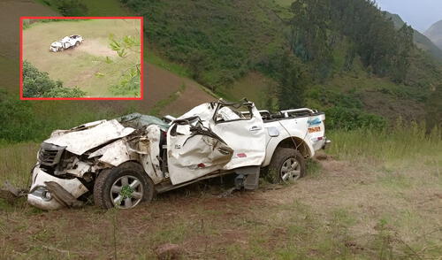 Cinco personas fallecieron tras el despiste y caída de camioneta blanca a abismo en La Libertad. Foto: Composición LR/CDN/Andina Cinco personas fallecieron tras el despiste y caída de camioneta blanca a abismo en La Libertad. Foto: Composición LR/CDN/Andina