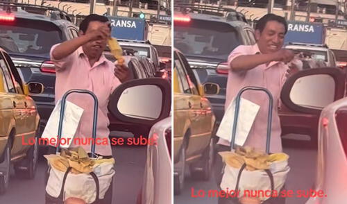 Ambulante peruano sorprende con su divertida forma de vender tamales: “No duerme en sus laureles”