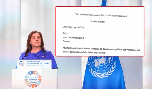 Dina Boluarte envió una carta al médico cirujano Mario Cabani.
