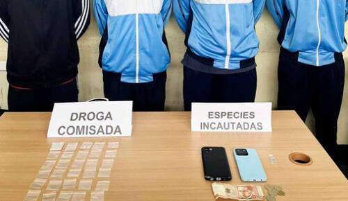 Menores de la banda 'New School' fueron llevados al Departamento de Investigación Criminal Norte. Foto: composición LR/Región Policial La Libertad Desarticulan banda escolar