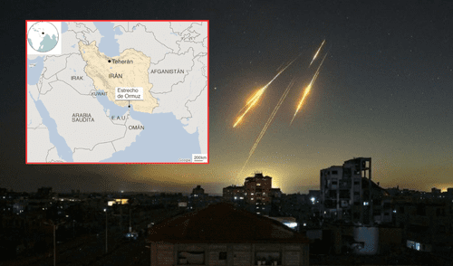 Misiles iraníes y el Estrecho de Ormuz. Foto: AFP/Vatican News/BBC Misiles iraníes y el Estrecho de Ormuz