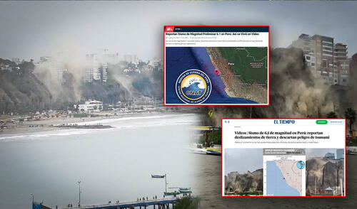 El sismo registrado el domingo 15 de junio de magnitud 6.1 sacudió las costas de Lima, Perú. Foto: composición LR/X El sismo registrado el domingo 15 de junio de magnitud 6.1 sacudió las costas de Lima, Perú