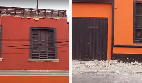 El fuerte sismo de 6,1 registrado en el Callao generó el derrumbe de la pared del tercer piso de una vivienda en Bellavista. Foto: composición LR/ Elisa Cruz El fuerte sismo de 6,1 registrado en el Callao generó el derrumbe de la pared del tercer piso de una vivienda en Bellavista.