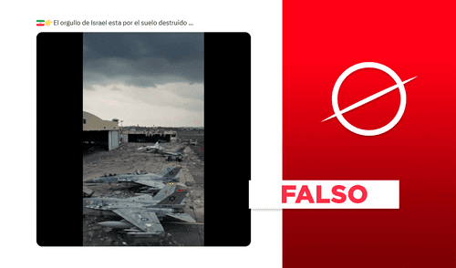 Video proviene de un usuario que crea contenido con inteligenica artificial; además, no hay información verídica que indique la destrucción de varios cazas israelíes. Foto: composición LR/captura de pantalla Guerra entre Israel e Irán
