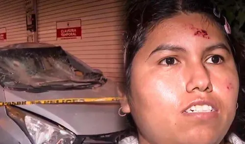 Los bloques de concreto y ladrillos se desprendieron de edificio de ocho pisos. Foto: composición LR/Canal N Gran bloque de concreto cae sobre un auto