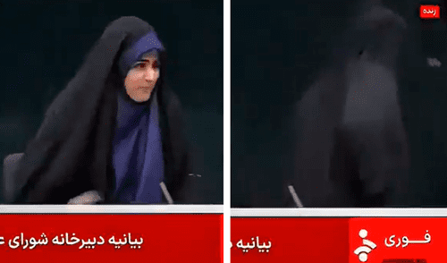 En las redes se ha viralizado un video que muestra el momento exacto del bombardeo. Foto: Composición LR/X. Así fue el corte en vivo de la transmisión estatal iraní por bombardeo de Israel