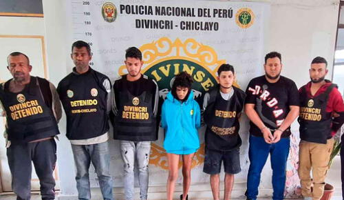 Los detenidos, que serían miembros de la facción del 'Tren de Aragua', estarían implicados en los delitos de secuestro, tráfico ilícito de drogas, extorsión y otros. Foto: PNP Facción del Tren de Aragua
