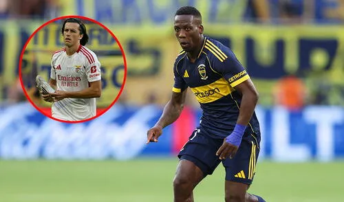 Álvaro Carreras y Luis Advíncula jugaron los 90 minutos del Boca Juniors vs Benfica. Foto: composición de LR/AFP