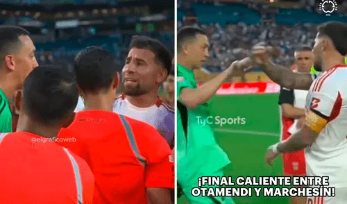 Nicolás Otamendi fue uno de los protagonistas del empate entre Boca Juniors y Benfica. Foto: composición LR/TyC Sports/El Gráfico Arquero de Boca Juniors se pelea en vivo con Otamendi al final del partido del Mundial de Clubes