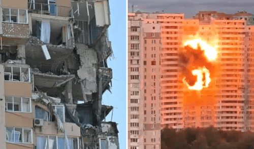 El presidente Zelensky calificó el bombardeo como "una de las noches más horribles" y destacó que afectó zonas civiles. Foto: composición LR/AFP El presidente Zelensky calificó el bombardeo como "una de las noches más horribles" y destacó que afectó zonas civiles. Foto: composición LR/AFP