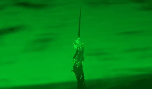 Una torre de gusanos nematodos (C. elegans) fue fotografiada por los biólogos en el laboratorio.