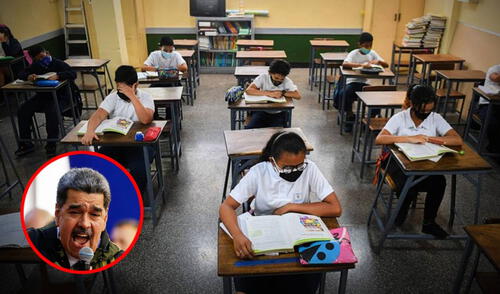 Más de 8.000 docentes podrían perder su bono vacacional si no se revierte la suspensión salarial. Foto: composiciónLR/El Nacional/AFP Régimen de Nicolás Maduro suspende arbitrariamente salario de casi 50.000 docentes en Venezuela, según ONG Fordisi