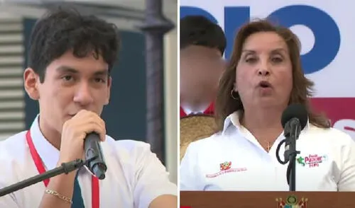 Escolar dirigió fuerte discurso contra Dina Boluarte y su comitiva Foto: composición LR