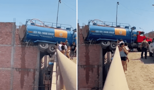 chorrillos, camión de cisterna, impacto, terremoto