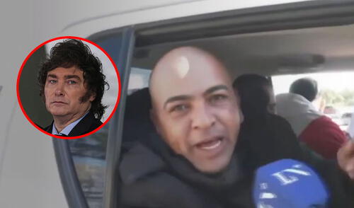 El militante kirchnerista estaba camino a la marcha en Plaza de Mayo en apoyo a Cristina Kirchner. Foto: Composición LR/LN+/EFE Javier Milei, Cristina Fernández, militante kirchnerista