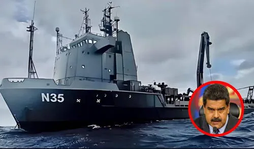 El buque interceptado, de bandera de Panamá, realizaba un estudio oceanográfico utilizando sondas para medir temperatura y salinidad. Foto: composiciónLR/Difusión/El Mundo Fuerza Armada de Venezuela intercepta un “buque sospechoso” que hacía investigaciones de la Segunda Guerra Mundial