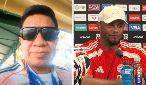 Silvio Valencia le hizo una pregunta en alemán a Vincent Kompany. Foto: composición LR/captura de Silvio Valencia Silvio Valencia le hizo una pregunta en alemán a Vincent Kompany