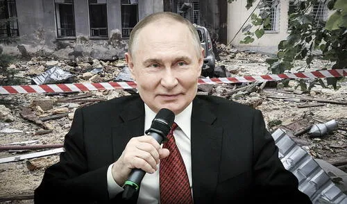 Vladimir Putin afirmó que "toda Ucrania es nuestra" en el Foro Económico Internacional. Foto: composición LR/AFP Vladimir Putin desafía a Zelenski y asegura que Ucrania le pertenece a Rusia: "Son el mismo pueblo"