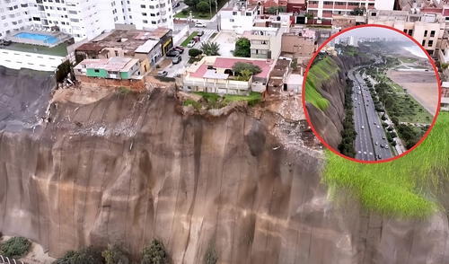 Un posible sismo podría destruir estructuras de viviendas ubicadas en el borde del alcantarillado de la Costa Verde. Foto: Composición LR/Andina Un posible sismo podría destruir estructuras de viviendas ubicadas en el borde del alcantarillado de la Costa Verde. Foto: Composición LR/Andina