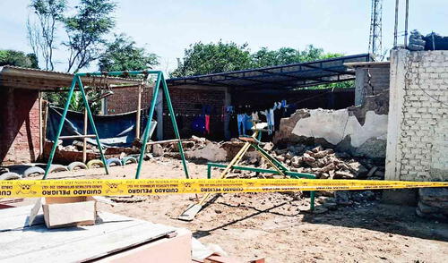 Pared de colegio se desploma durante clases en Chiclayo