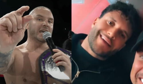 Fabio Agostini responde al reto de Jenko del Río en 'Celebrity Combat Perú'. Foto: Composición LR/Youtube/TikTok Fabio Agostini responde al reto de Jenko del Río en 'Celebrity Combat Perú'