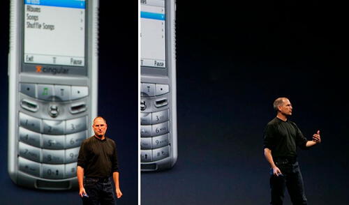 En 2005, Steve Jobs presentó el Motorola ROKR E1. Foto: Xataka