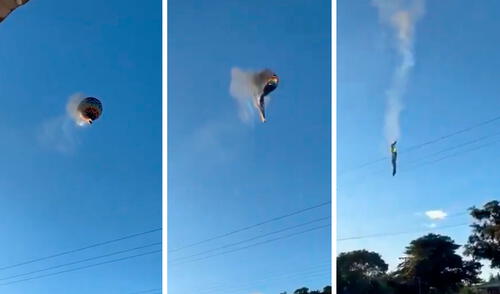 Globo aerostático se prendió fuego en Brasil y reportan al menos ocho muertos