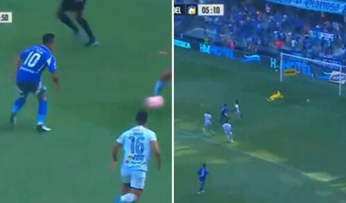 Christian Cueva juega como titular con Emelec ante Delfín. Foto: composición de LR/captura de Teleamazonas