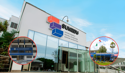 Estas dos universidades han extendido su funcionamiento hasta el 2026. Foto: composición LR/Sunedu/LinkedIn