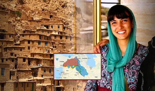 Este es el grupo étnico mas grande del mundo sin una nación propia: sus 35 millones de habitantes viven en cuatro países. Foto: composición LR/Marcandoelpoloo/Instituto Kurdo de Washington. Kurdos | kurdistan | turquía | irán | israel | siria | iraq