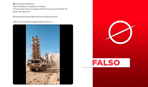 Video no muestra cohetes de Irán