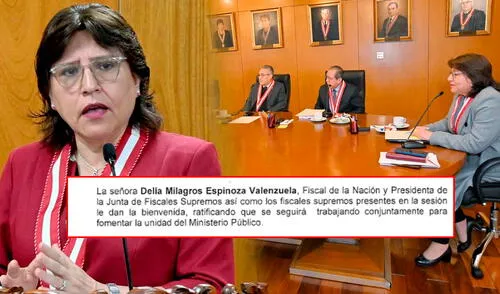 Delia Espinoza lideró sesión extraordinaria de la Junta de Fiscales Supremos.
