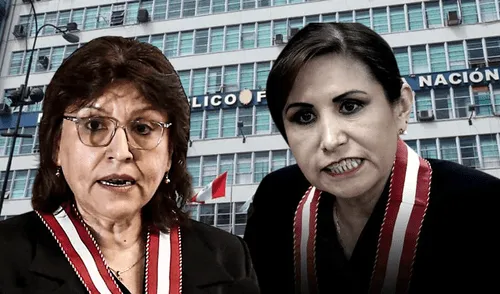 Patricia Benavides en el Ministerio Público. Foto: composición LR Patricia Benavides