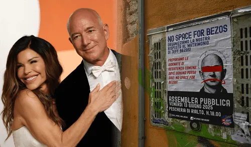 Jeff Bezos y Lauren Sánchez se comprometieron en mayo del 2023. Foto: LR Composición
