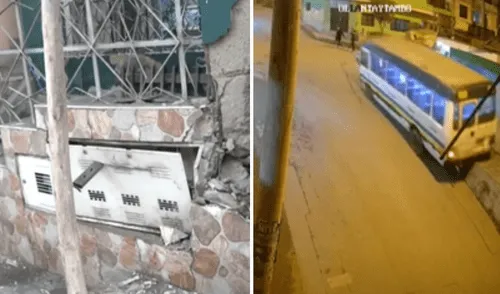 Accidente en Independencia: chófer impacta contra una casa y destruye muro. Foto: Panamericana. Accidente en Independencia: chófer impacta contra una casa y destruye muro. Foto: Panamericana.