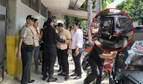 Familiares en San Juan Bautista despidieron al policía fallecido. Foto: Composición LR/Yazmín Araujo