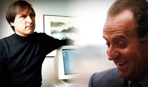 Cuando presentaba su nuevo proyecto, Steve Jobs tuvo una charla de 5 minutos con el Rey Juan Carlos I y lo convenció de comprarle una computadora. Foto: Composición LR / AP / Varietty