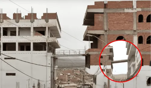 Puente construido entre dos edificios en Ancón carece de soporte técnico Puente construido entre dos edificios en Ancón carece de soporte técnico