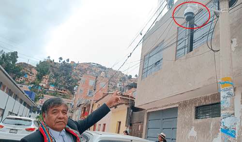 Cámaras cuentan con inteligencia artificial, lo que ayudará a prevenir asaltos y otros delitos en Picchu Alto. Créditos: Luis Álvarez, La República Cámaras cuentan con inteligencia artificial, lo que ayudará a prevenir asaltos y otros delitos en Picchu Alto. Créditos: Luis Álvarez, La República