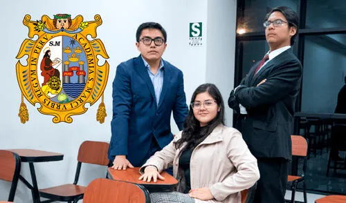 Los tres estudiantes destacaron en el concurso internacional tras resolver un complicado caso. Foto: UNMSM