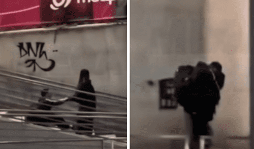 Una joven peruana cargó a su enamorado, quien al parecer se encontraba ebrio. Foto: Composición LR/ TikTok Joven peruana carga a su enamorado ebrio para no dejarlo solo en las calles de Huancayo y redes estallan