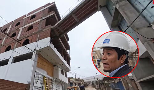 Ingeniero queda atónito al descubrir puente, sobre la calle, que une dos casas en Ancón: “Tienen que demolerlo”