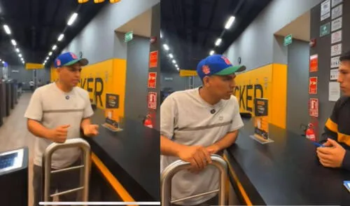 El alcalde del distrito de Ate pasó curioso momento cuando le negaron la entrada al gimnasio.