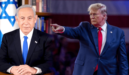 Trump pidió exonerar a Netanyahu de los cargos de corrupción que enfrenta en Israel. Foto: Composición LR/EFE Benjamín Netanyahu, Donald Trump