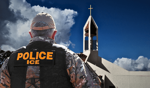 Agentes de ICE realizaron redadas en iglesias católicas de California.