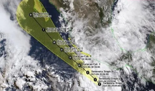 Claudia Sheimbaun anuncia que tormenta tropial se encuentra en el sur de Guerrero.