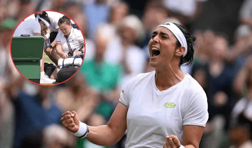 Ons Jabeur en Wimbledon. Foto: Composición LR/ AP