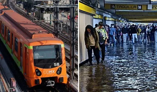 Metro de CDMX continúa cerrado por intensas lluvias.